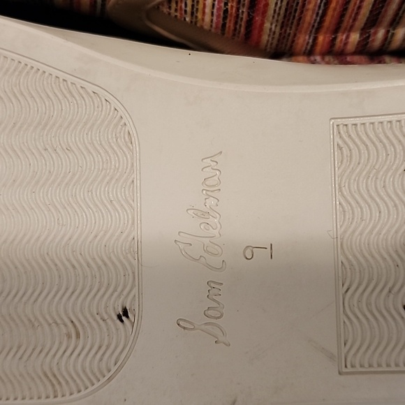 Sam Edelman “Peony” Multi Color Slip On Sneakers Size 9 Fabric Casual Shoes - Picture 7 of 9